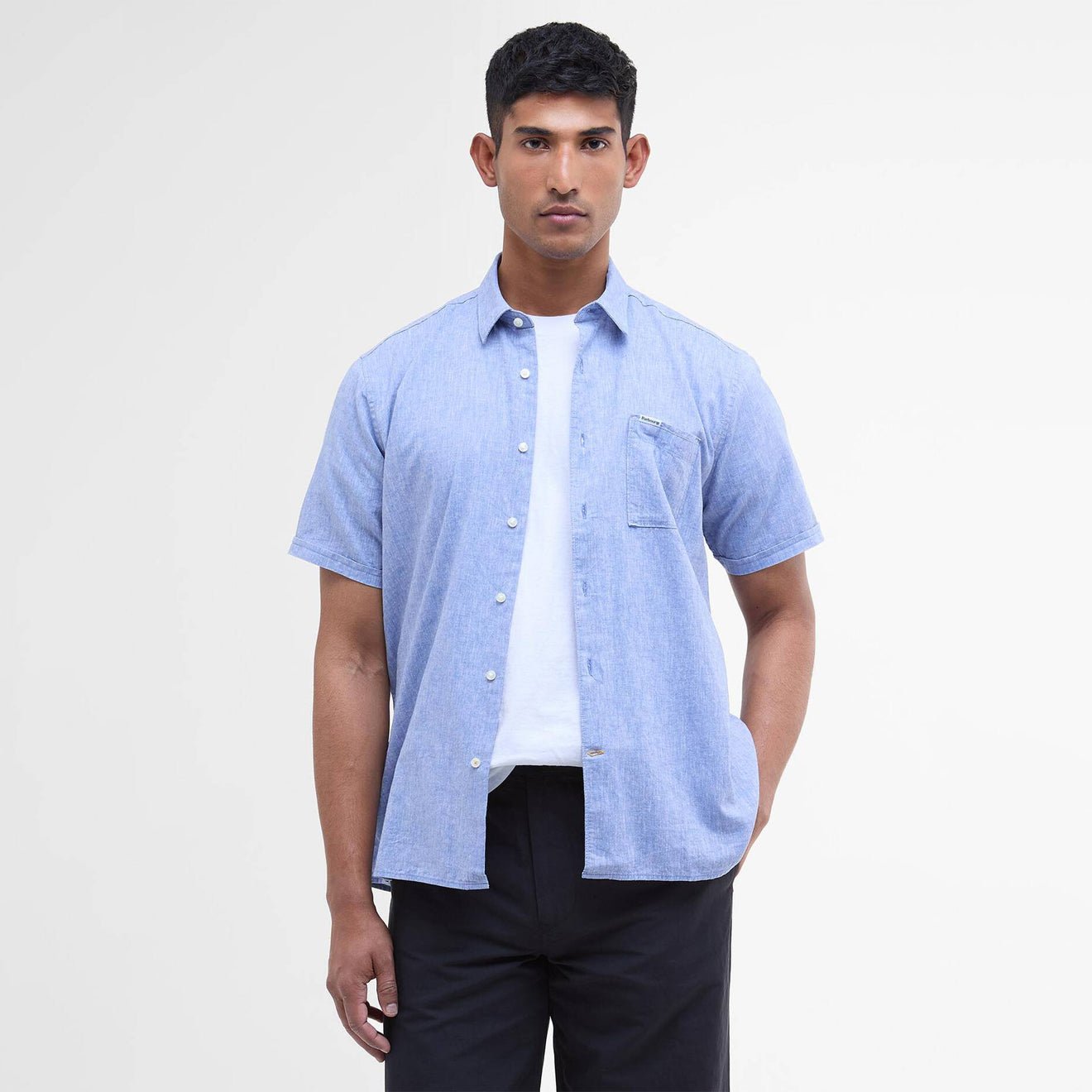 Barbour Nelson Regular S/S Shirt Blue