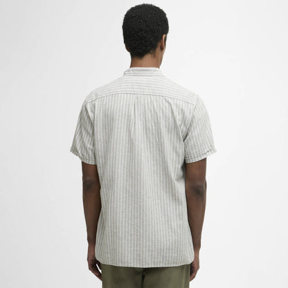 Barbour Nelson Striped Summer Fit Shirt Bleached Olive