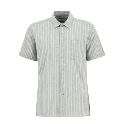 Barbour Nelson Striped Summer Fit Shirt Bleached Olive
