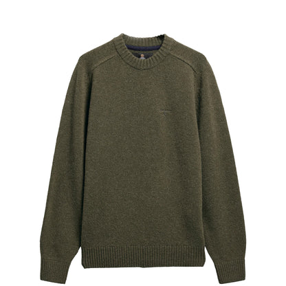 Barbour Newtown Crew Neck Sweater Mid Olive