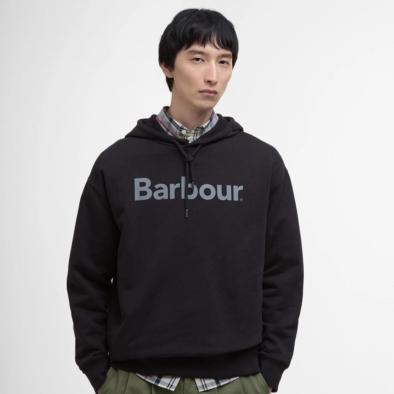 Barbour Nicholas Fit Hoodie Black - The Sporting Lodge