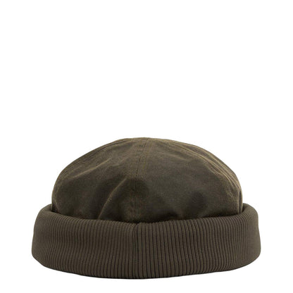 Barbour Oakmoor Waxed Docker Hat Olive - The Sporting Lodge