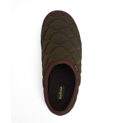 Barbour Outdale Slippers Olive/Brown