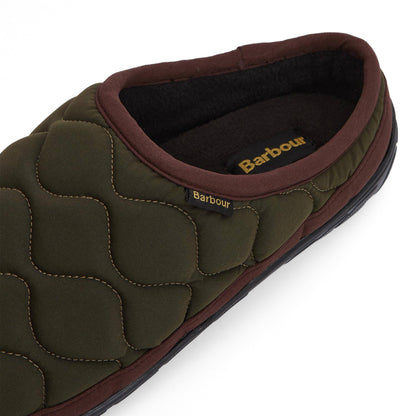 Barbour Outdale Slippers Olive/Brown