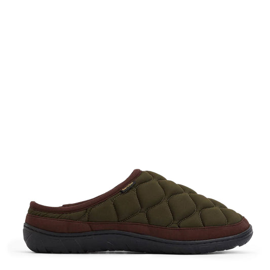 Barbour Outdale Slippers Olive/Brown
