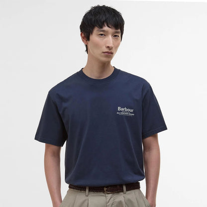 Barbour Outdoors Graphic Fit T-Shirt Navy - The Sporting Lodge