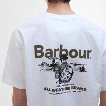 Barbour Outdoors Graphic Fit T-Shirt White - The Sporting Lodge