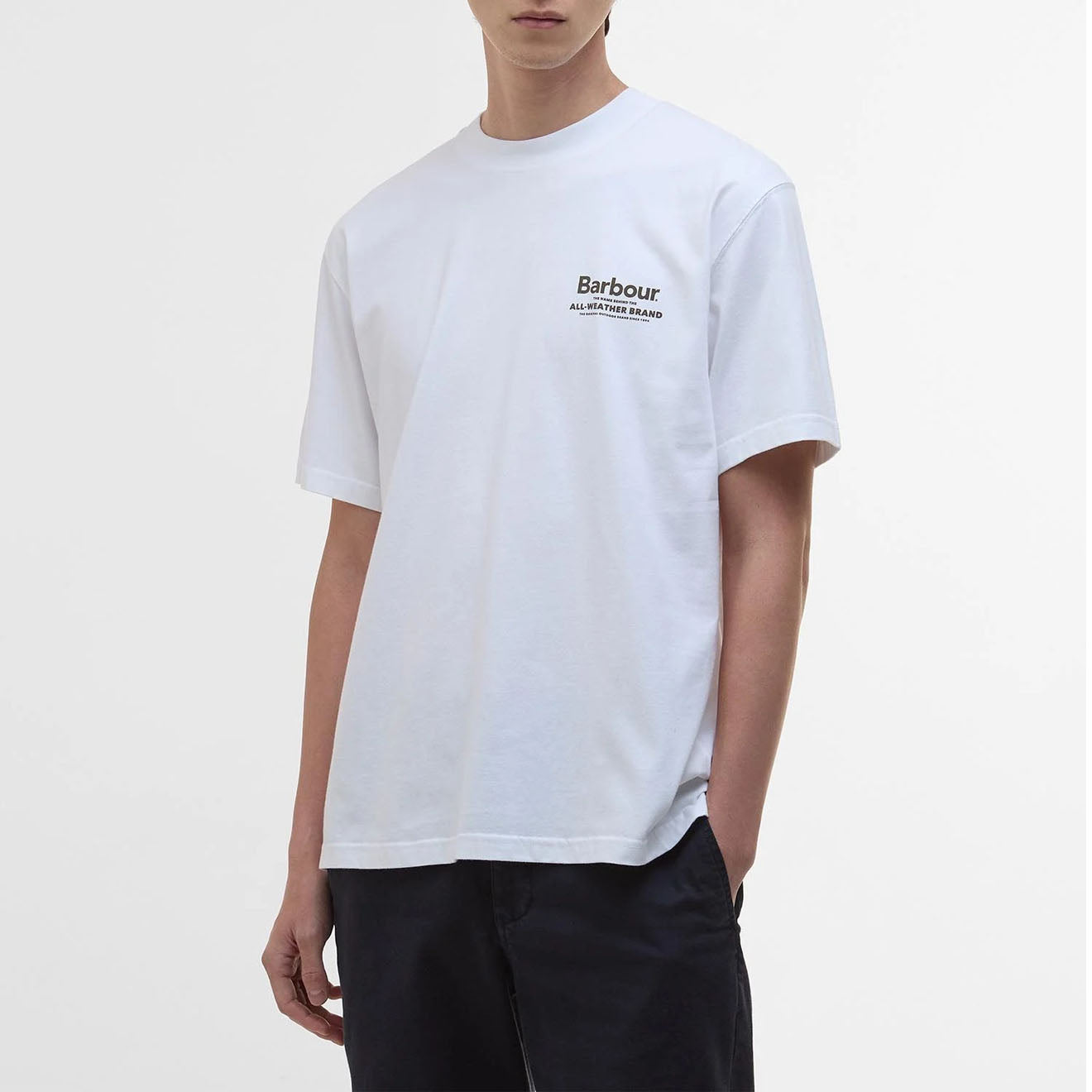 Barbour Outdoors Graphic Fit T-Shirt White - The Sporting Lodge