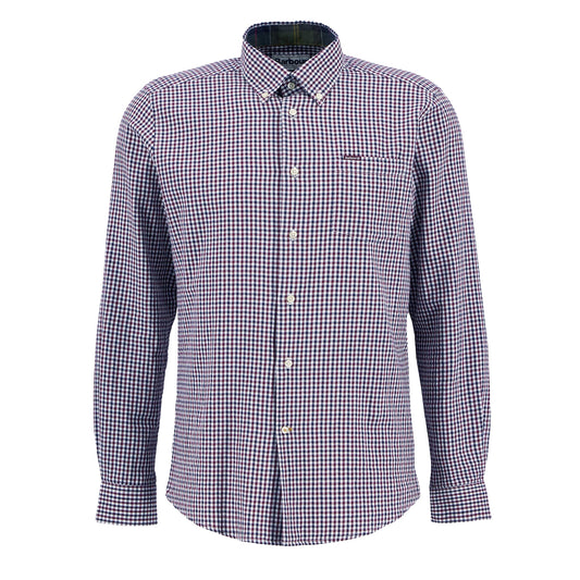 Barbour Padshaw Tailored Gingham Shirt Rich Red - The Sporting Lodge