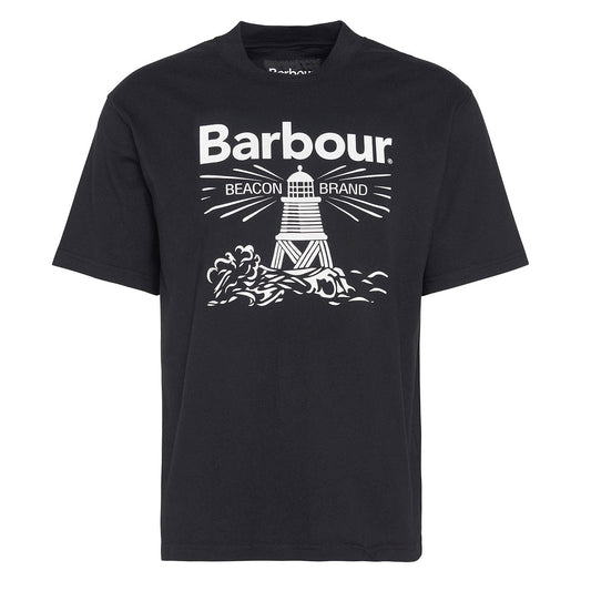 Barbour Pell Oversized Graphic T-Shirt Black - The Sporting Lodge
