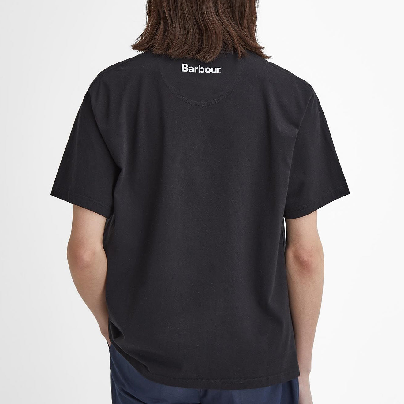 Barbour Pell Oversized Graphic T-Shirt Black - The Sporting Lodge