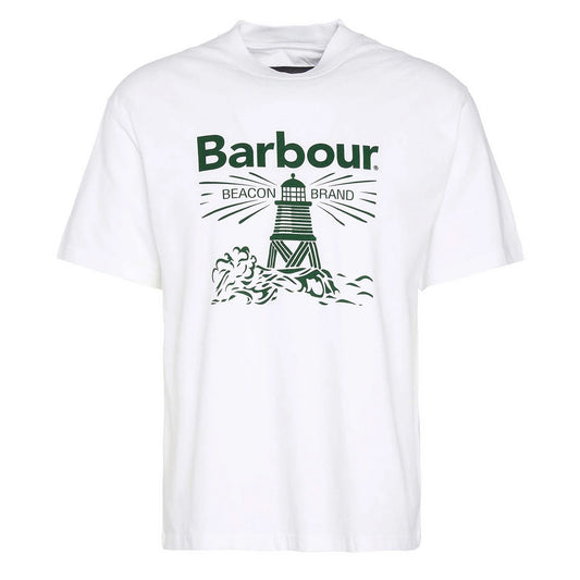 Barbour Pell Oversized Graphic T-Shirt White - The Sporting Lodge