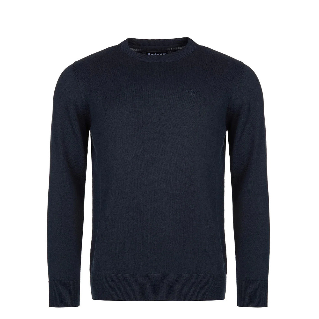 Barbour Pima Cotton Crew Neck Navy - The Sporting Lodge