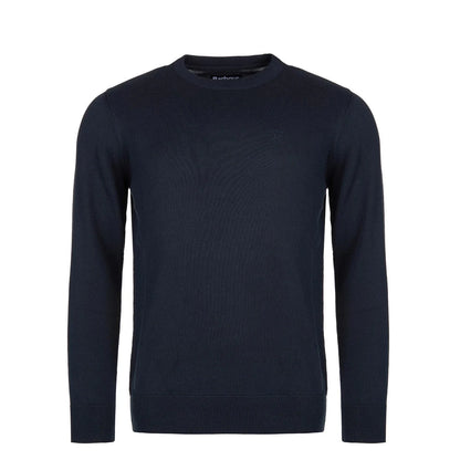 Barbour Pima Cotton Crew Neck Navy - The Sporting Lodge