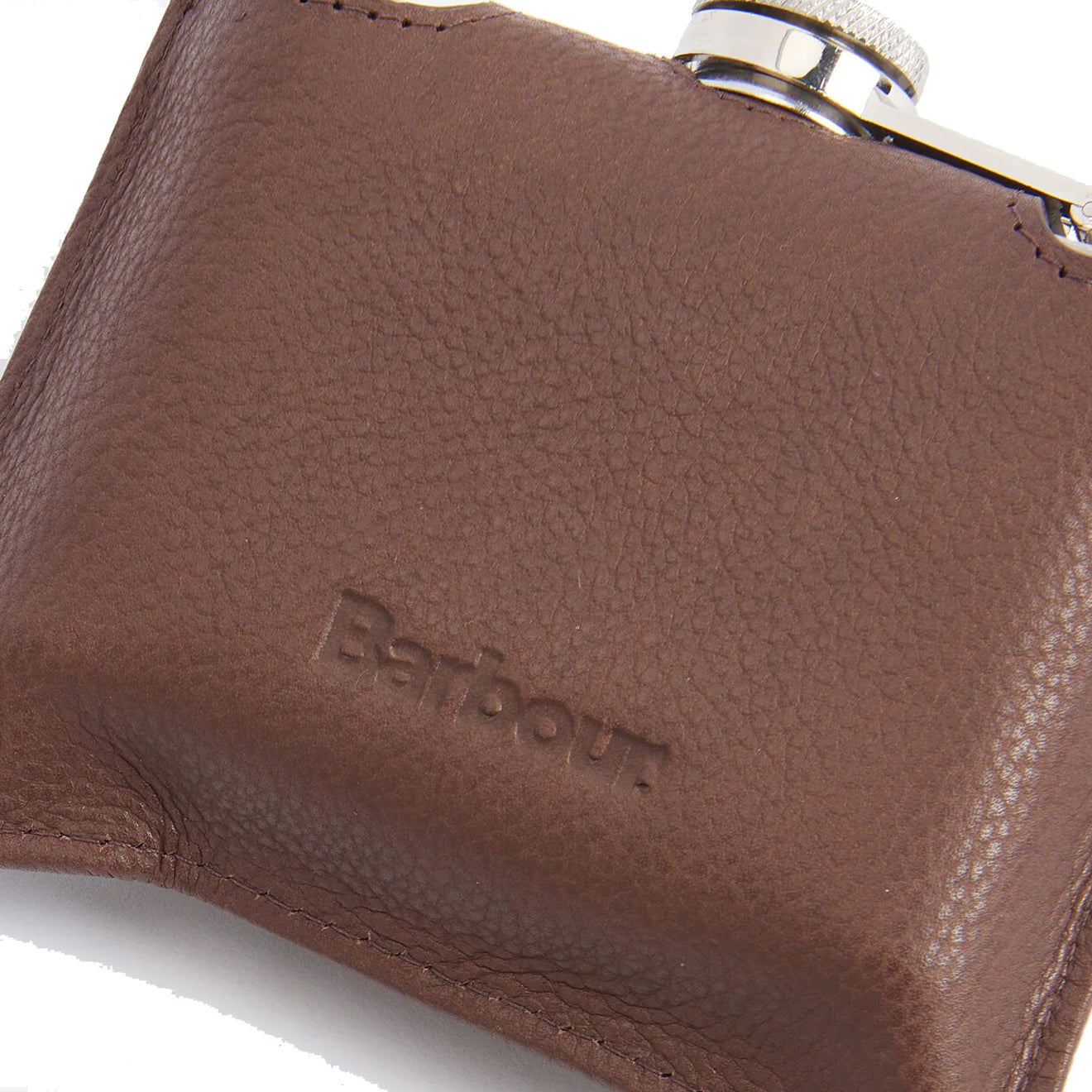 Barbour Quilted Padbury Hip Flask Dark Brown/Olive - The Sporting Lodge
