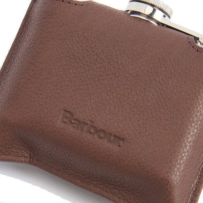 Barbour Quilted Padbury Hip Flask Dark Brown/Olive - The Sporting Lodge