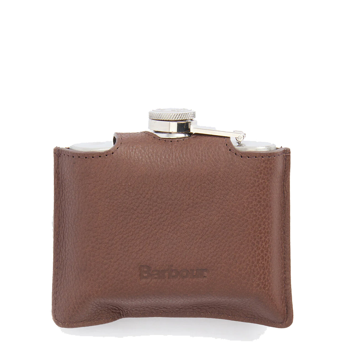 Barbour Quilted Padbury Hip Flask Dark Brown/Olive - The Sporting Lodge