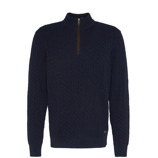 Barbour Ramsden Half Zip Knitted Jumper Navy