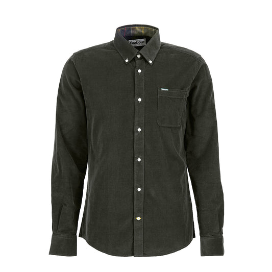 Barbour Ramsey Tailored Cord Shirt Forest