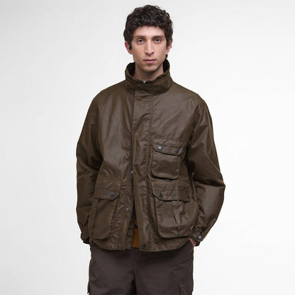 Barbour Re-Engineered Utility Bedale Waxed Jacket Beech