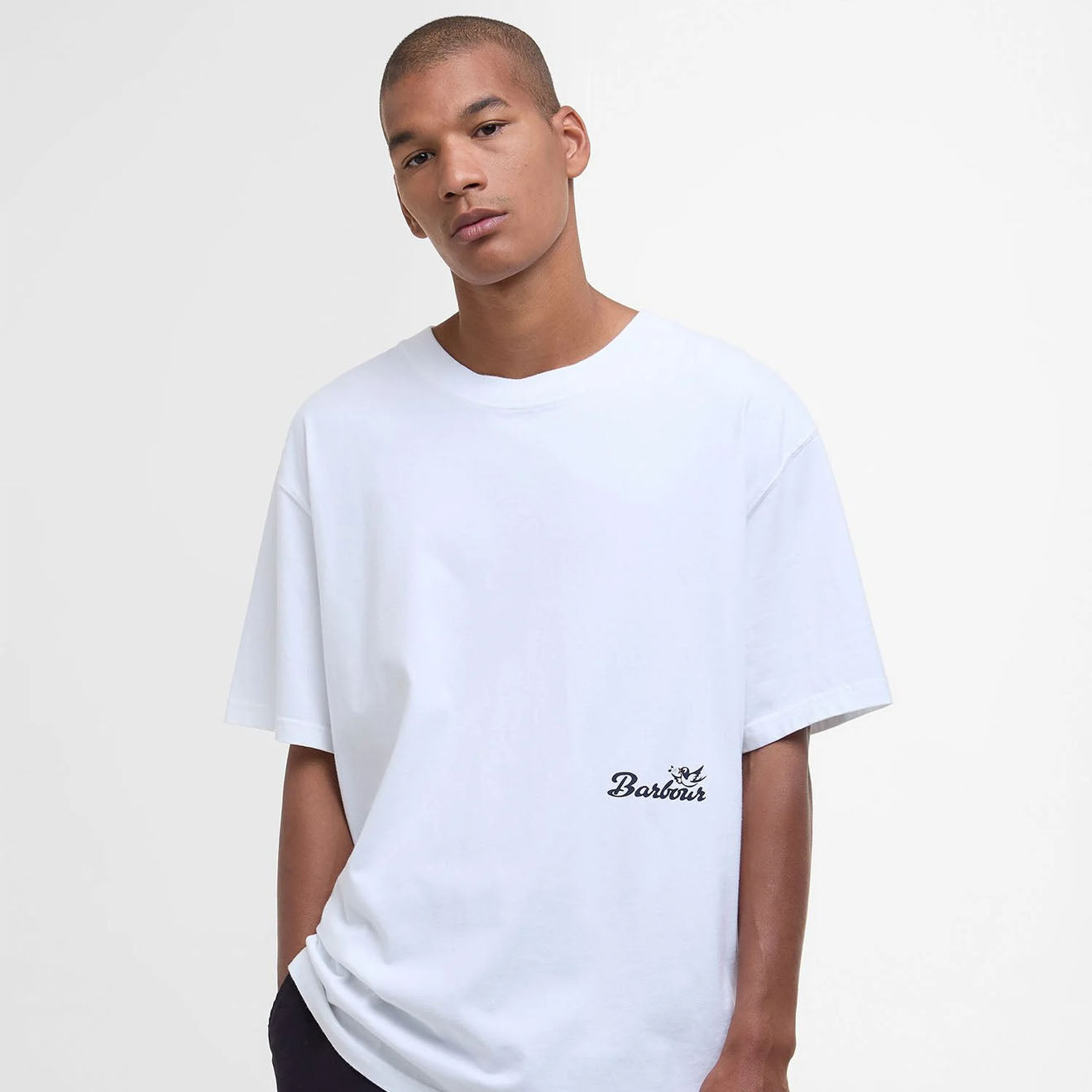 Barbour Regence Fit Graphic T-Shirt White - The Sporting Lodge