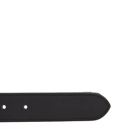 Barbour Reversible Tartan Leather Belt Black/Modern Tartan