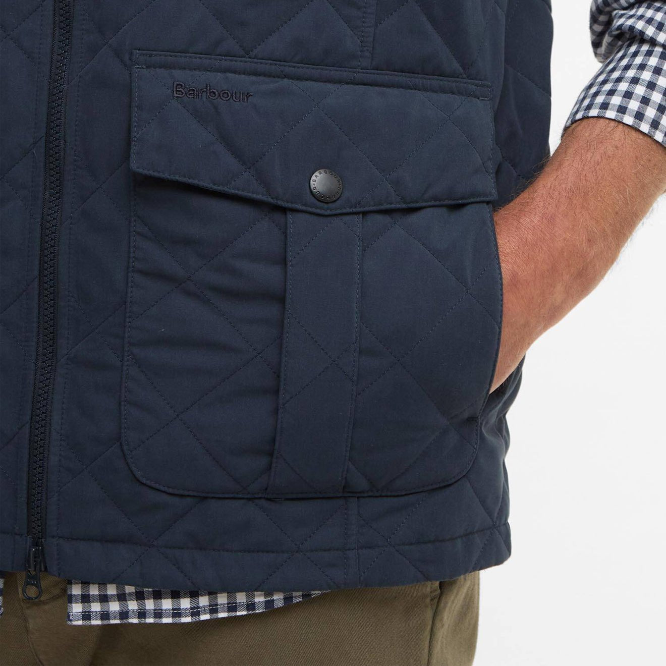Barbour Sander Quilted Gilet Navy - The Sporting Lodge
