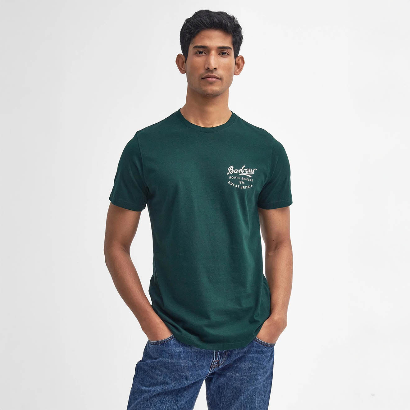 Barbour Script Graphic T-Shirt Seaweed