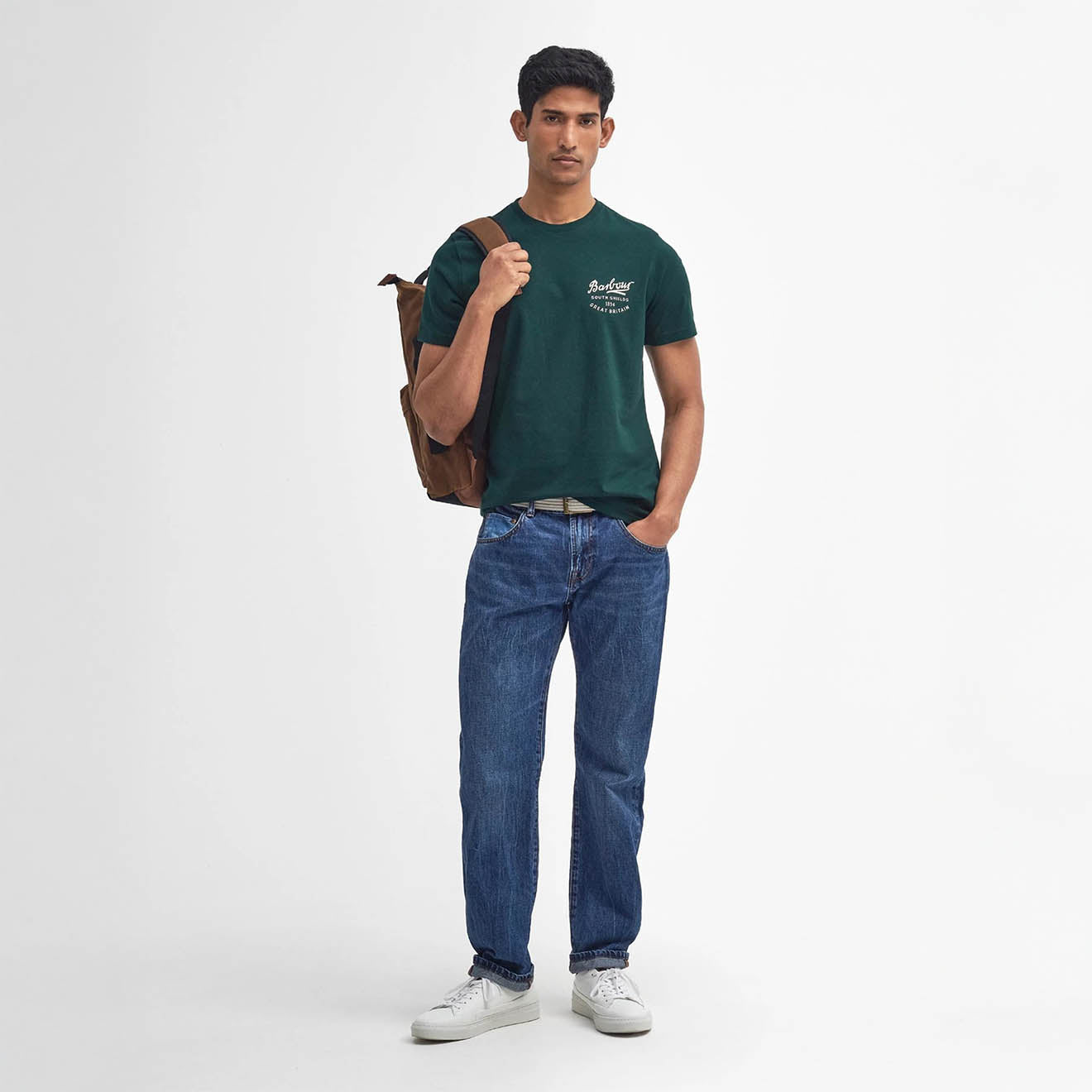 Barbour Script Graphic T-Shirt Seaweed