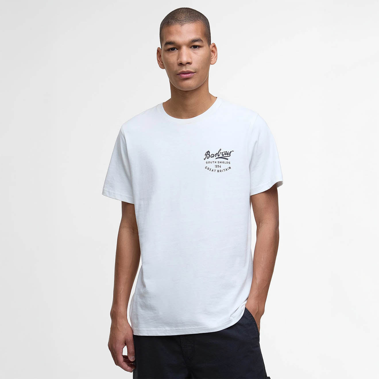 Barbour Script Graphic T-Shirt Whisper White