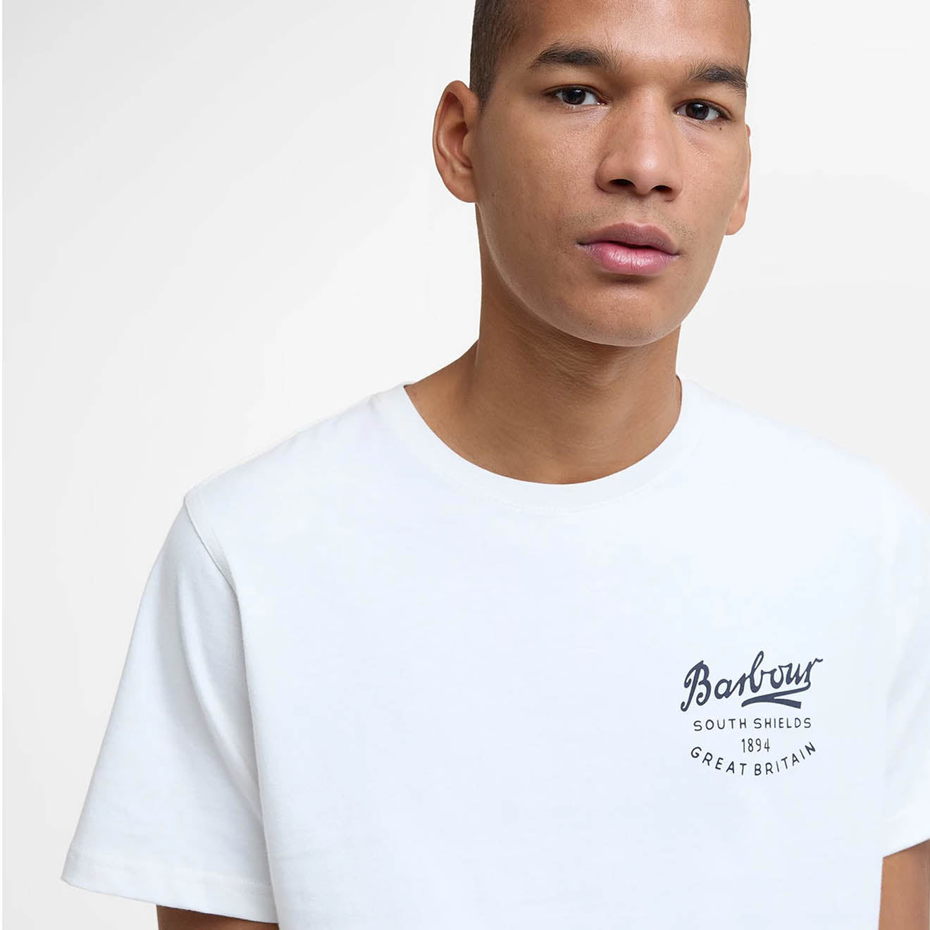 Barbour Script Graphic T-Shirt Whisper White