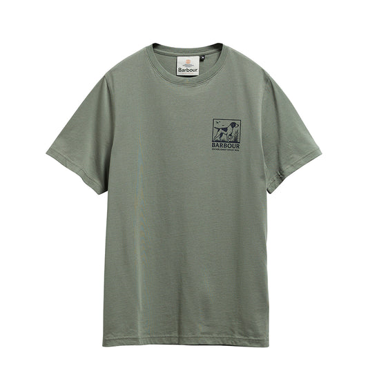 Barbour Setter Graphic Tailored T-Shirt Agave Green