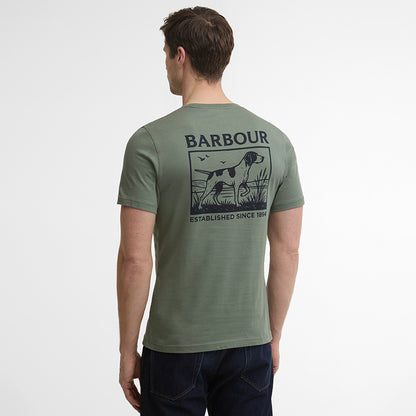 Barbour Setter Graphic Tailored T-Shirt Agave Green