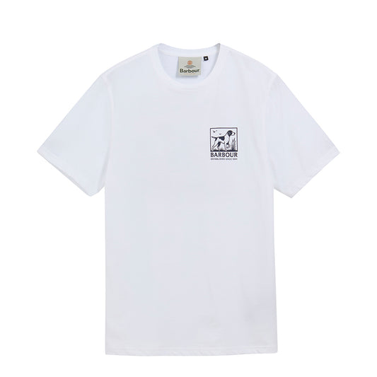 Barbour Setter Graphic Tailored T-Shirt White
