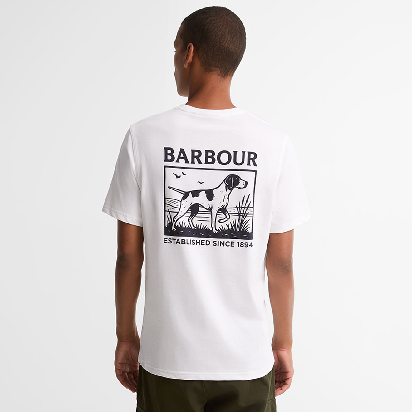 Barbour Setter Graphic Tailored T-Shirt White