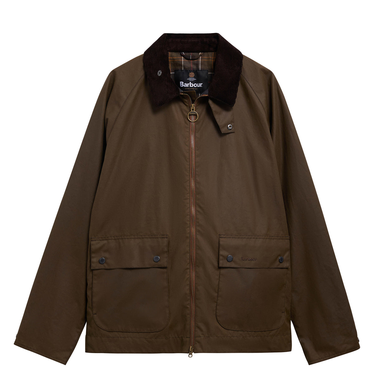 Barbour Short Bedale Wax Jacket Brown
