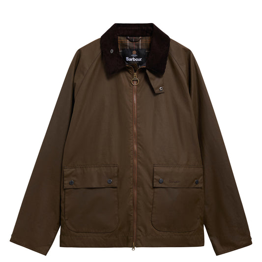 Barbour Short Bedale Wax Jacket Brown