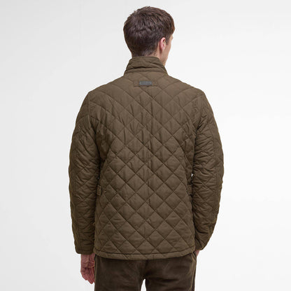 Barbour Shoveler Quilted Jacket Dark Olive - The Sporting Lodge