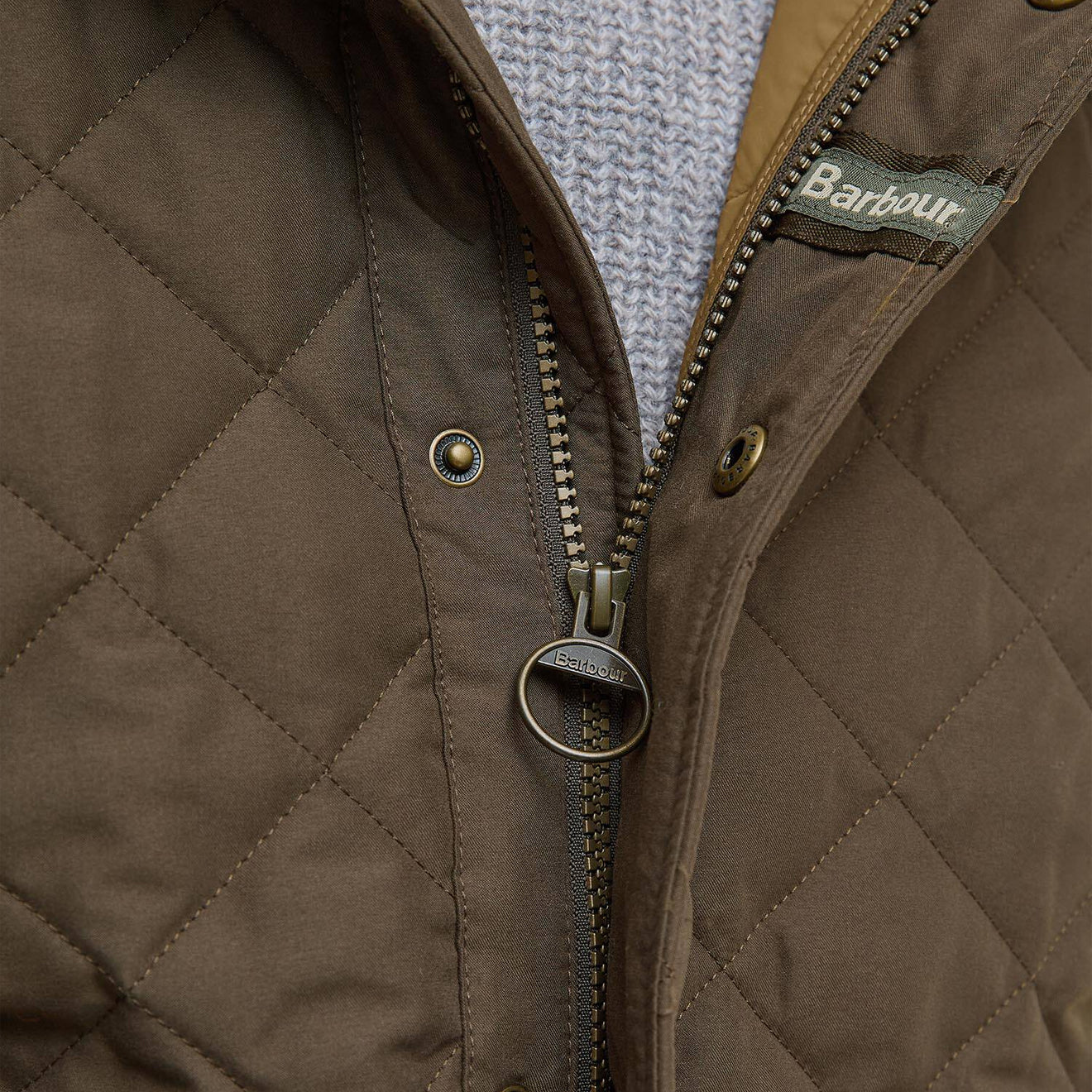 Barbour Shoveler Quilted Jacket Dark Olive - The Sporting Lodge