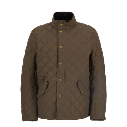 Barbour Shoveler Quilted Jacket Dark Olive - The Sporting Lodge