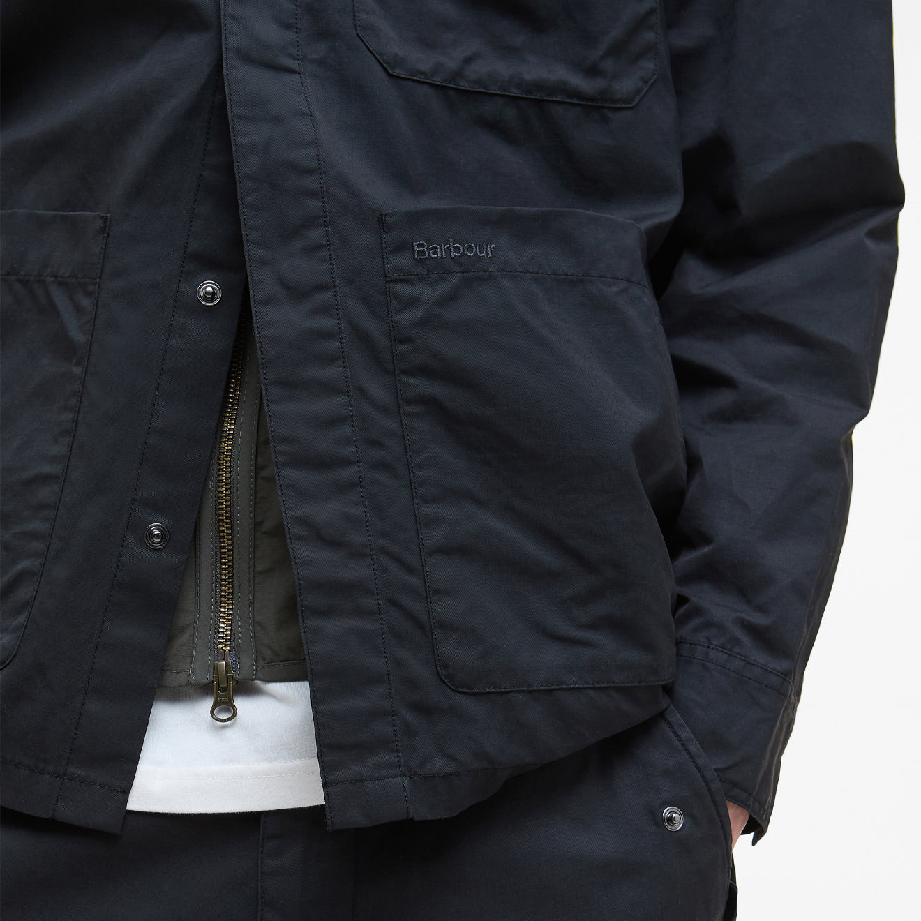 Barbour Silverbay Oversized Twill Overshirt Black - The Sporting Lodge