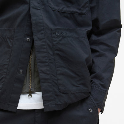 Barbour Silverbay Oversized Twill Overshirt Black - The Sporting Lodge