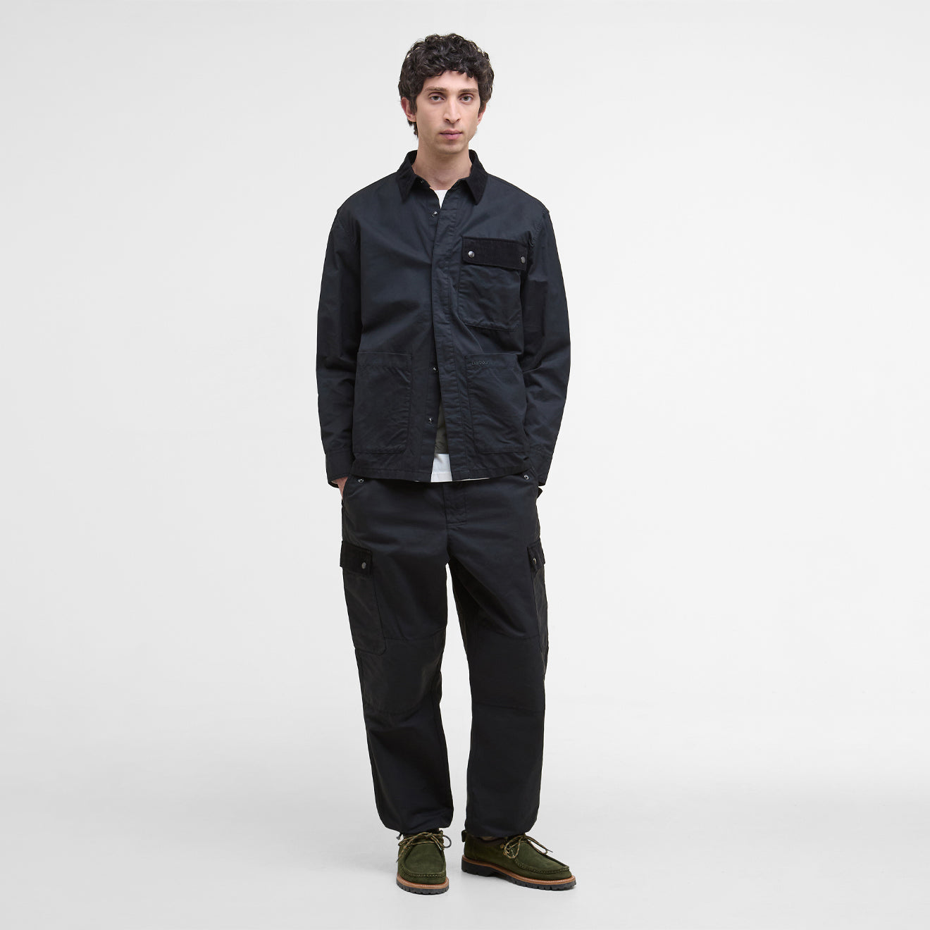 Barbour Silverbay Oversized Twill Overshirt Black - The Sporting Lodge