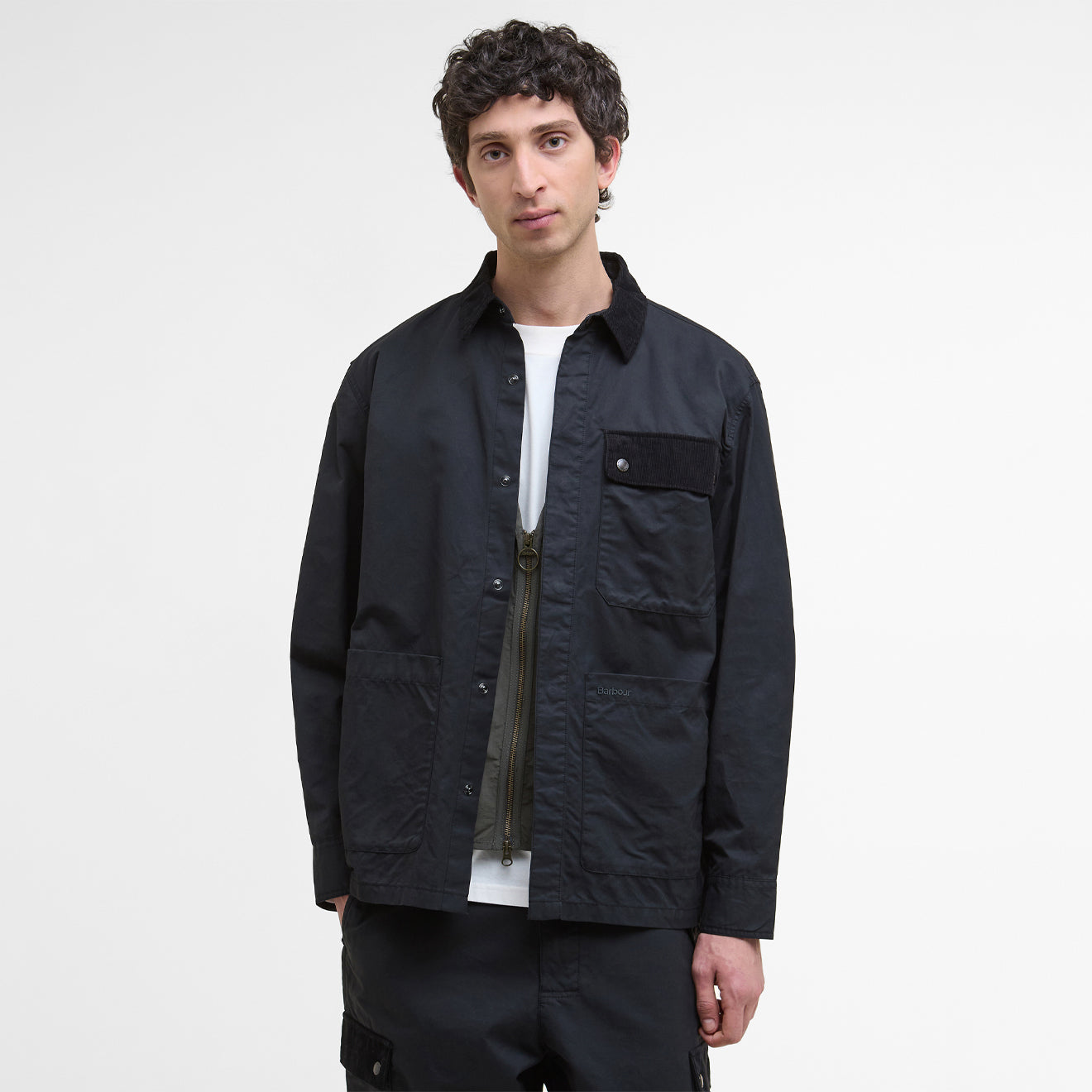Barbour Silverbay Oversized Twill Overshirt Black - The Sporting Lodge