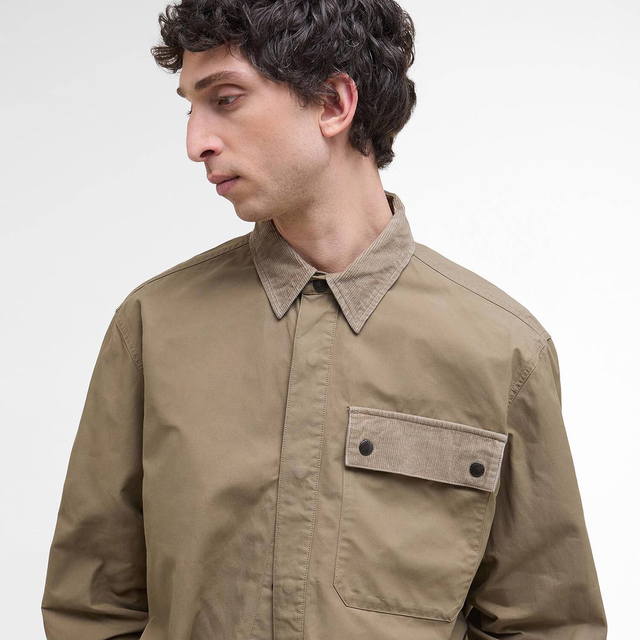 Barbour Silverbay Oversized Twill Overshirt British Khaki - The Sporting Lodge