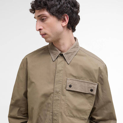 Barbour Silverbay Oversized Twill Overshirt British Khaki - The Sporting Lodge