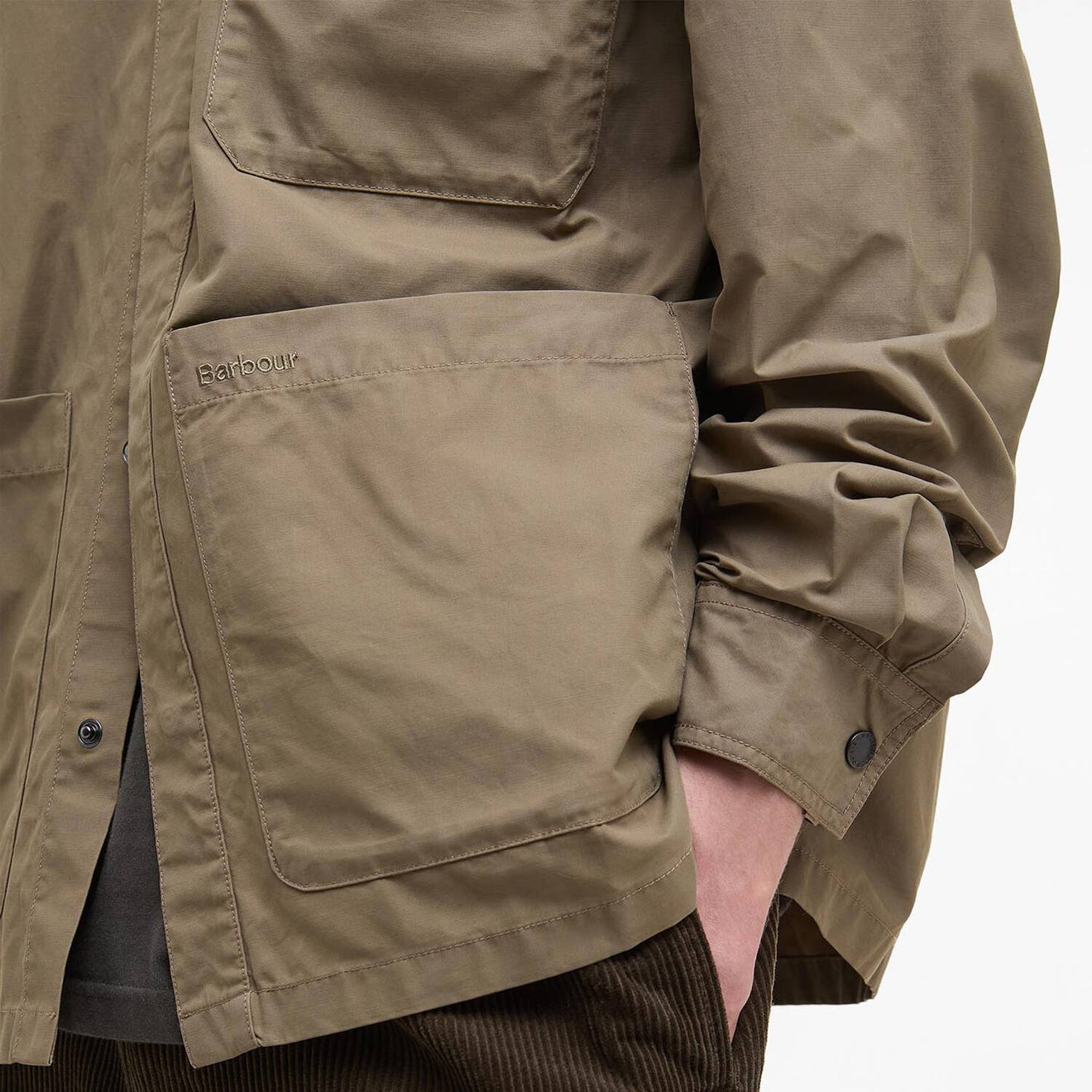 Barbour Silverbay Oversized Twill Overshirt British Khaki - The Sporting Lodge