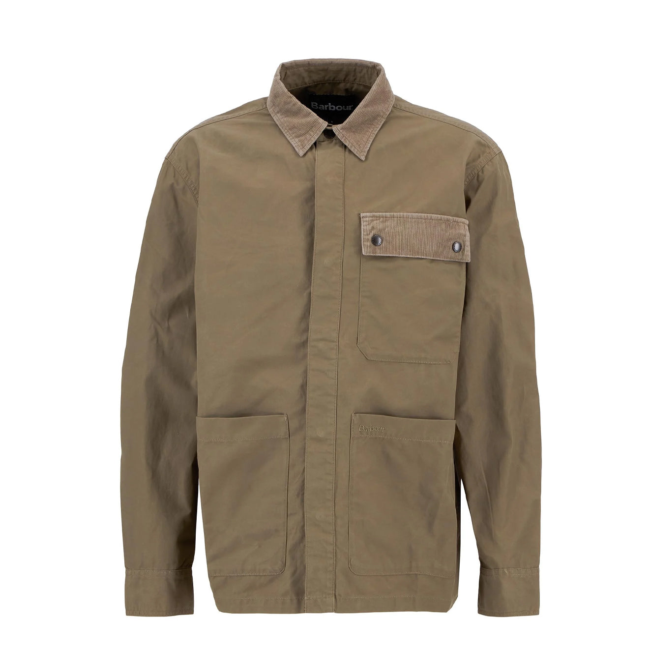 Barbour Silverbay Oversized Twill Overshirt British Khaki - The Sporting Lodge