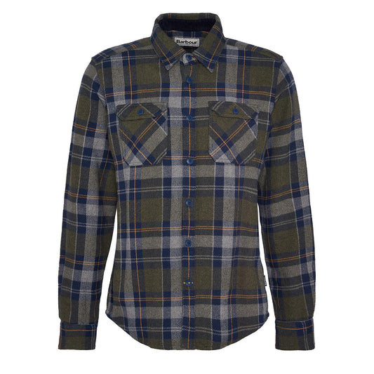 Barbour Snowcap Tailored Checked Shirt Olive Marl - The Sporting Lodge