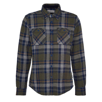 Barbour Snowcap Tailored Checked Shirt Olive Marl - The Sporting Lodge